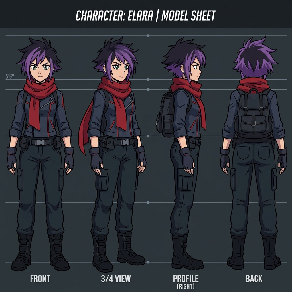 Character reference sheet